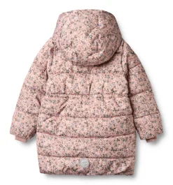 Wheat Yrsa Puffer Jakke - Rose powder flowers- Vinterjakker & Bukser