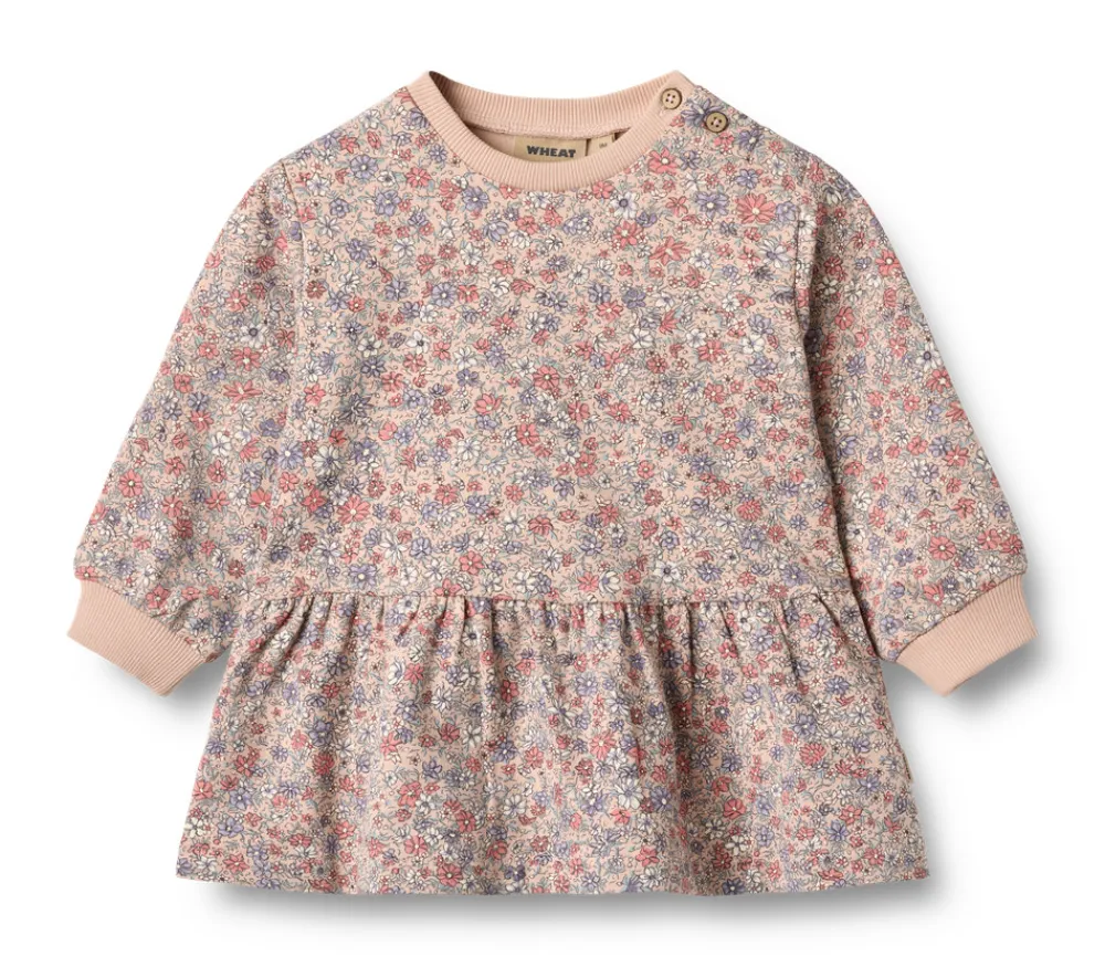 Wheat Zenia Sweatkjole - Rose dust flowers- Kjoler